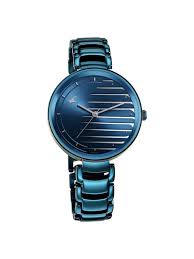 Fastrack Style Up Quartz Analog Blue Dial Metal Strap Watch for Girls 6216QM02