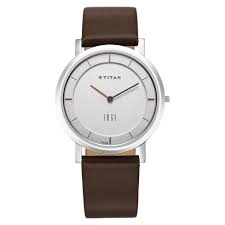 Titan Edge SilverDial Analog Stainless Steel Leather Strap Watch for Men 1595SL03