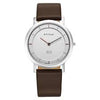 Titan Edge SilverDial Analog Stainless Steel Leather Strap Watch for Men 1595SL03
