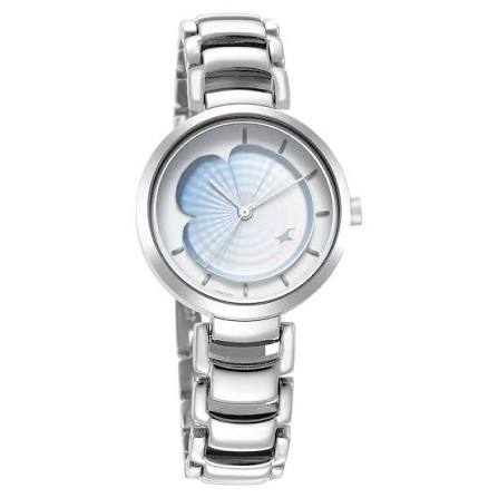 Fastrack Uptown Retreat Quartz Analog Blue Dial Metal Strap Watch for Girls 6277SM01