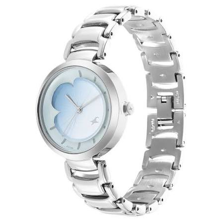 Fastrack Uptown Retreat Quartz Analog Blue Dial Metal Strap Watch for Girls 6277SM01