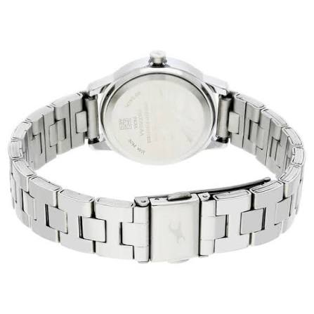 Fastrack Tropical Waters Quartz Analog Blue Dial Metal Strap Watch for Girls