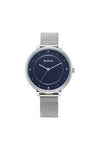 Titan Purple Stackables Quartz Analog Blue Dial Stainless Steel Strap Watch for Women