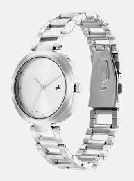 Fastrack Stunners Quartz Analog Silver Dial Stainless Steel Strap Watch for Girls 6247SM02