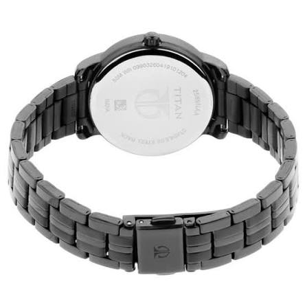 Titan Workwear Black Dial Women Watch With Stainless Steel Strap 2589NM01
