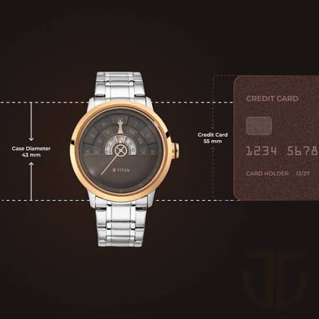 Titan Grandmaster Brown Dial Analog Stainless Steel Strap Watch for Men