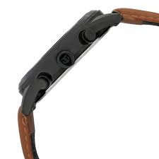 Titan Quartz Multifunction Black Dial Leather Strap Watch for Men 1805NL02