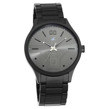 Fastrack Bare Basics Quartz Analog Grey Dial Stainless Steel Strap Watch for Guys 3247NM02