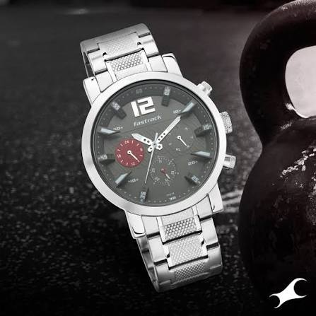 Fastrack Fastfit Quartz Multifunction Grey Dial Stainless Steel Strap Watch for Guys 3227SM01