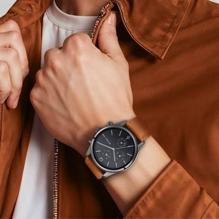 Titan Quartz Multifunction Black Dial Leather Strap Watch for Men 1805NL02