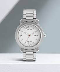 Fastrack Quartz Analog Silver Dial Stainless Steel Strap Watch for Guys 3222SM01