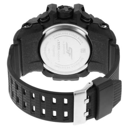 SF Sparq Ana Digi Black Dial Polyurethane Strap Watch for Men 77129PP01
