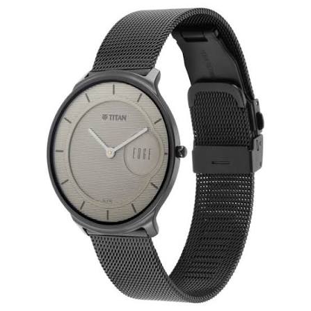 Titan Edge Baseline Beige Analog Stainless Steel Strap watch for Men 1843NM01